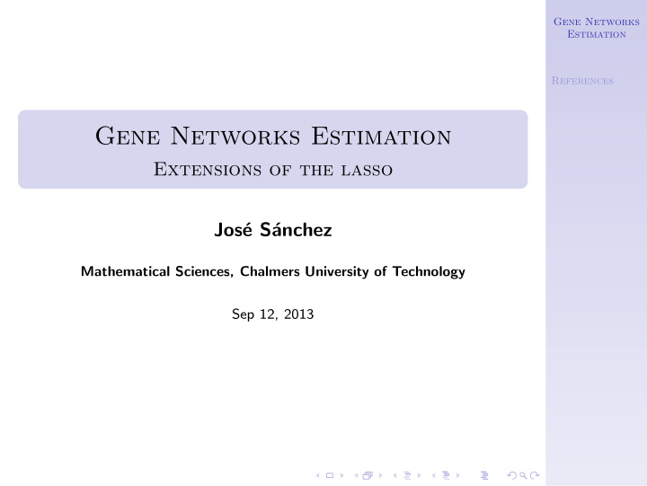 gene networks estimation