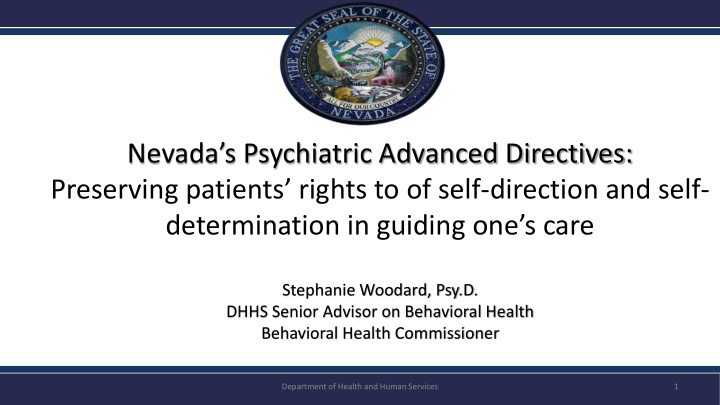 nevada s psychiatric advanced directives