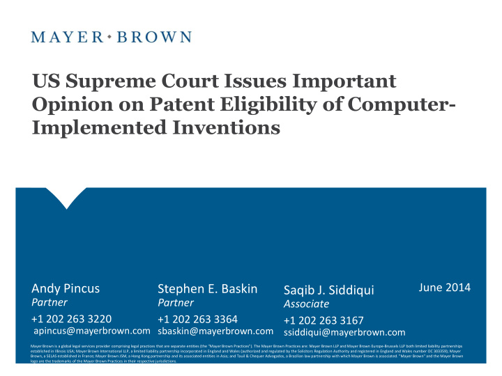 us supreme court issues important opinion on patent