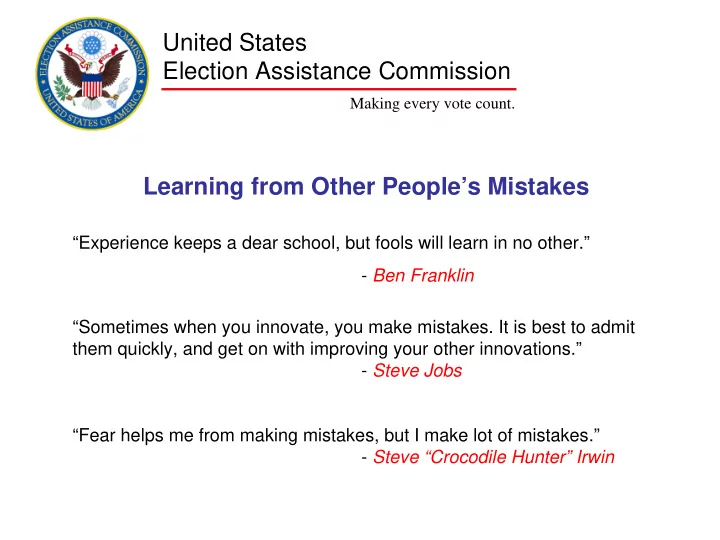 united states election assistance commission