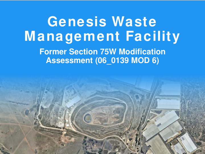 genesis waste management facility