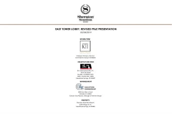 EAST TOWER LOBBY: REVISED FF&amp;E PRESENTATION  03/28/2019  DESIGN FIRM  Kimberly Timmons