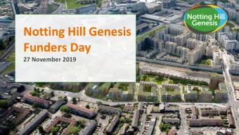 Funders Day  27 November 2019  Notting Hill Genesis  Funders Day Ian Ellis  Chair  Todays
