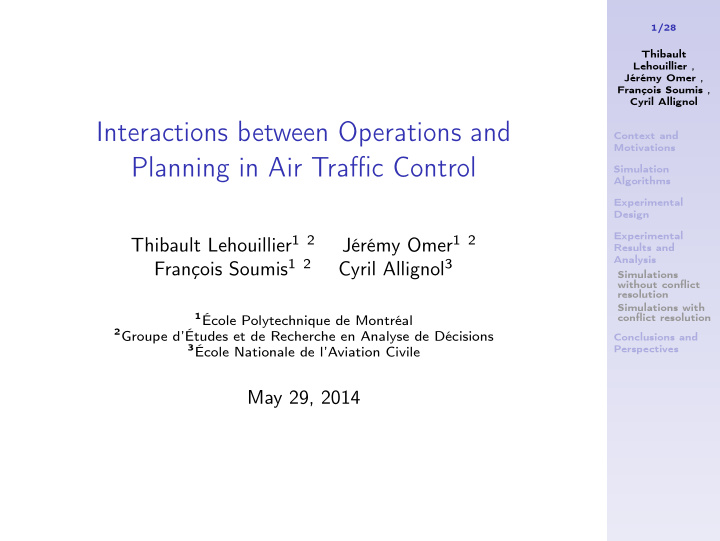 interactions between operations and