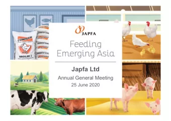 Japfa Ltd  Annual General Meeting  25 June 2020  AGM 2020  Index  1  Group Overview  2  Financial