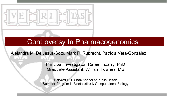 controversy in pharmacogenomics