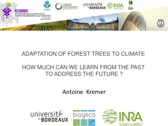Antoine  Kremer  oaks  &amp;  vineyard  2 GENUS QUERCUS CLIMATE  CHANGE  DURING THE HOLOCENE