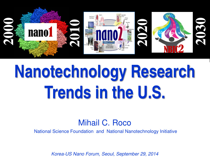 nanotechnology research trends in the u s