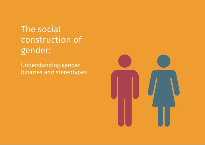 the social construction of gender