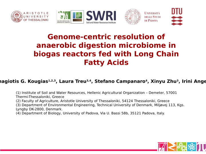 genome centric resolution of anaerobic digestion