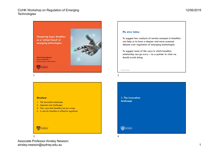 cuhk workshop on regulation of emerging 12 06 2019