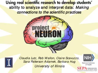 abil  ilit  ity to a  analyze a  and in  interpret d  data: : Makin  ing  connectio  ions to t  the