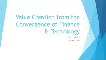 &amp; Technology  Hilary Halpern  March, 2018  About Me  Hilary Halpern  MBA: Georgetown