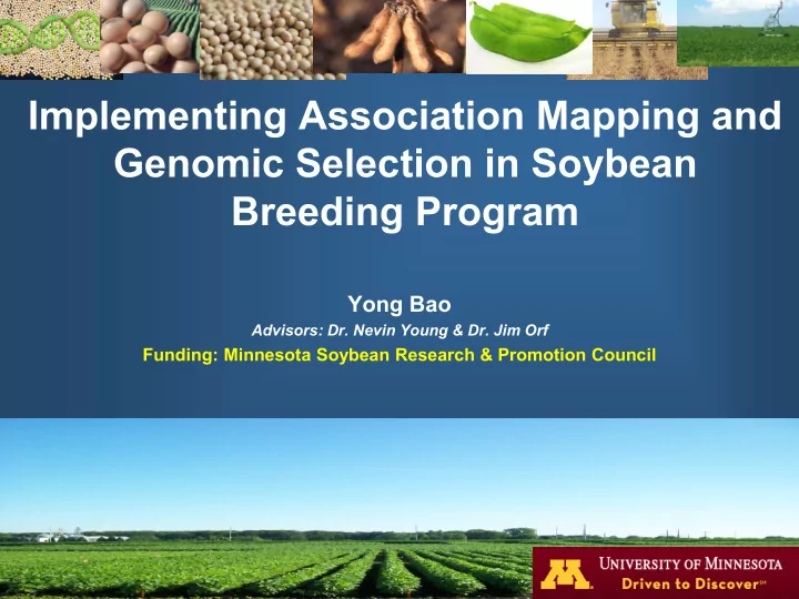 genomic selection in soybean