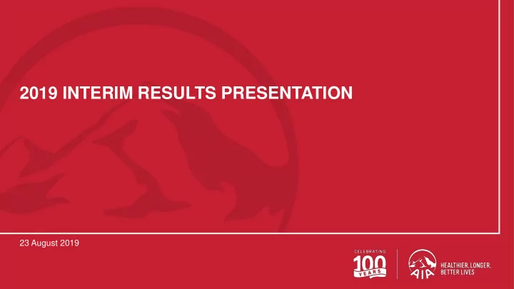 2019 interim results presentation