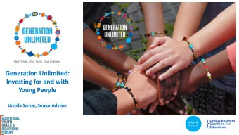 }  Global Business  Coalition For  Education  Young Pe  You  Peop  ople: th  the ca  calling of  of