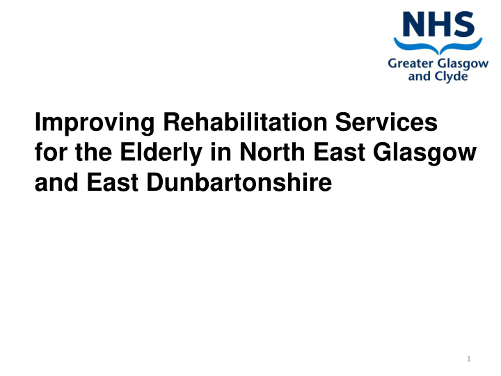 1 current pattern of services across north east most