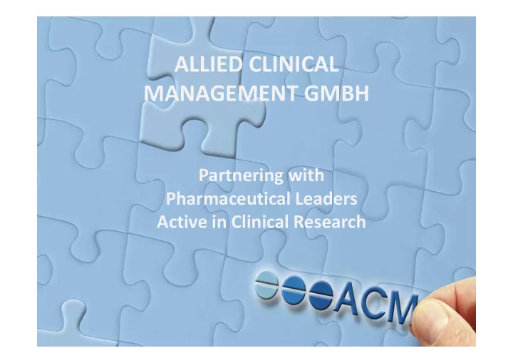 allied clinical management gmbh