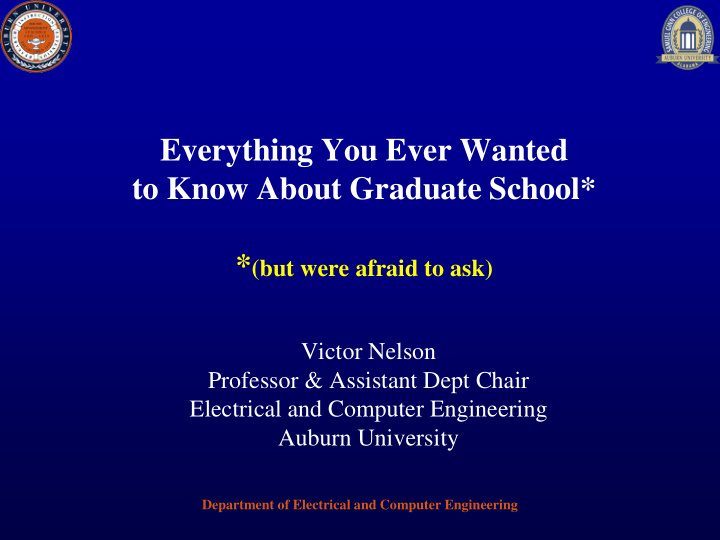 everything you ever wanted to know about graduate school
