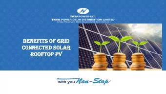 Benefits of Grid  ConneCted solar  rooftop pV  Solar Potential in India  Tropical Country  More