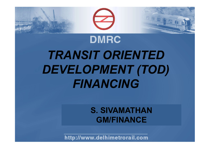 transit oriented development tod financing