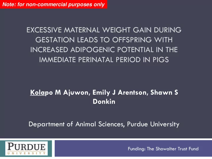 excessive maternal weight gain during