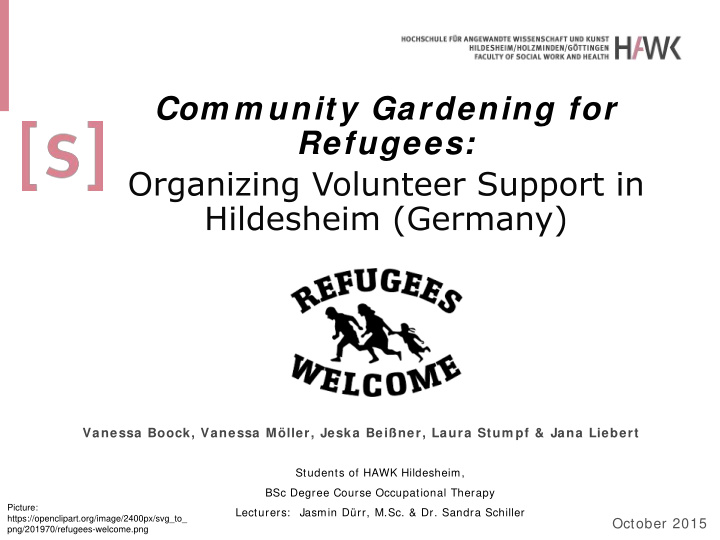 com m unity gardening for refugees