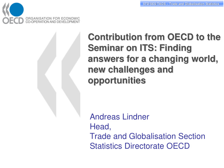 contribution from oecd to the contribution from oecd to