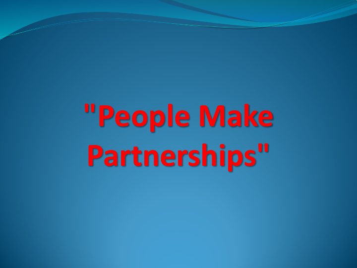 quot people make partnerships quot quot imagination is