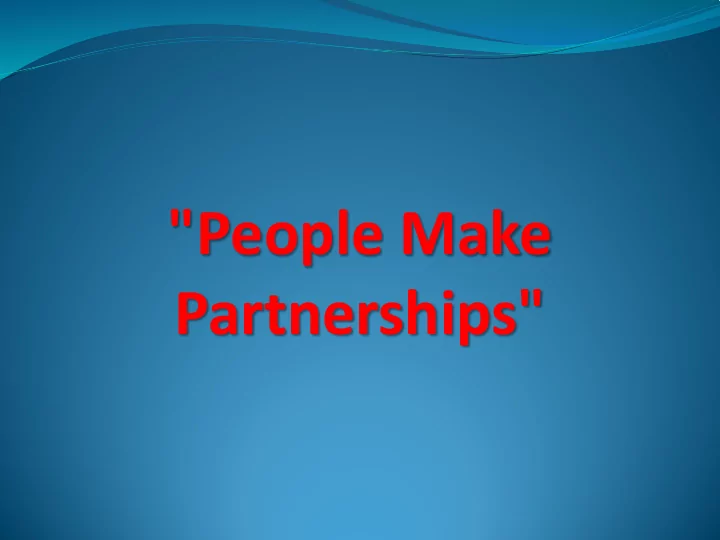 quot people make partnerships quot quot imagination is