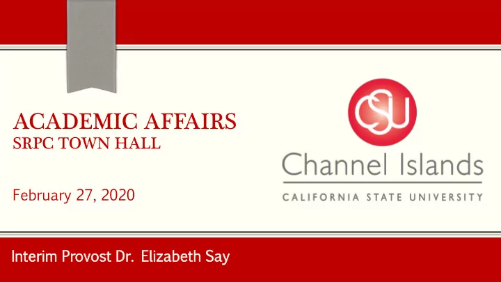 academic affairs