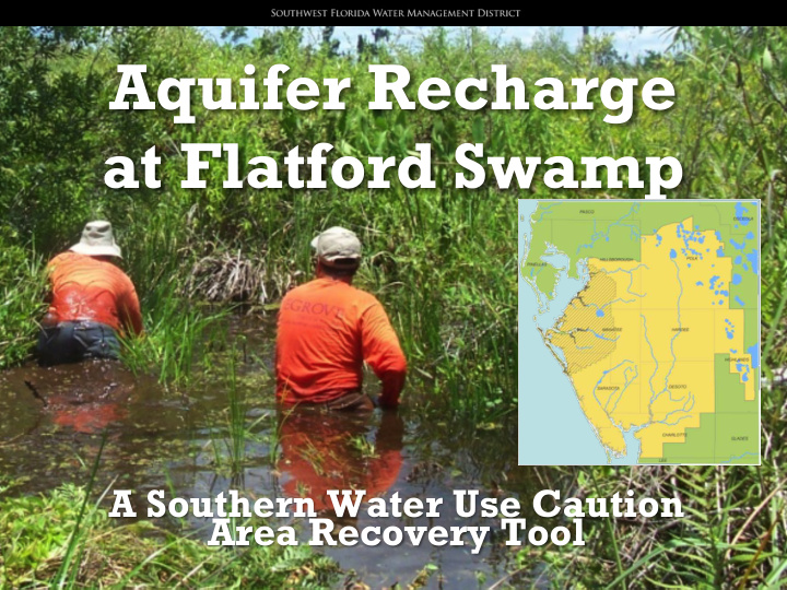 aquifer recharge at flatford swamp