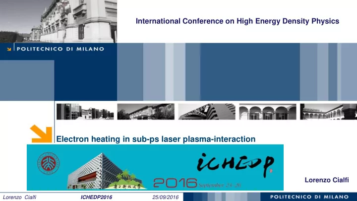 electron heating in sub ps laser plasma interaction