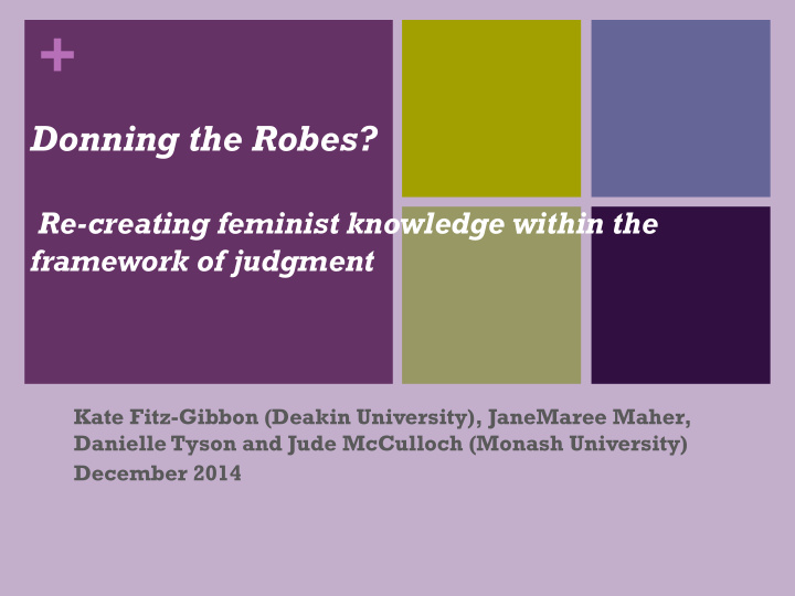 donning the robes re creating feminist knowledge within