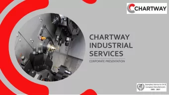 CHARTWAY  INDUSTRIAL  SERVICES  CORPORATE PRESENTATION  A LITTLE HISTORY  Chartway locate a source