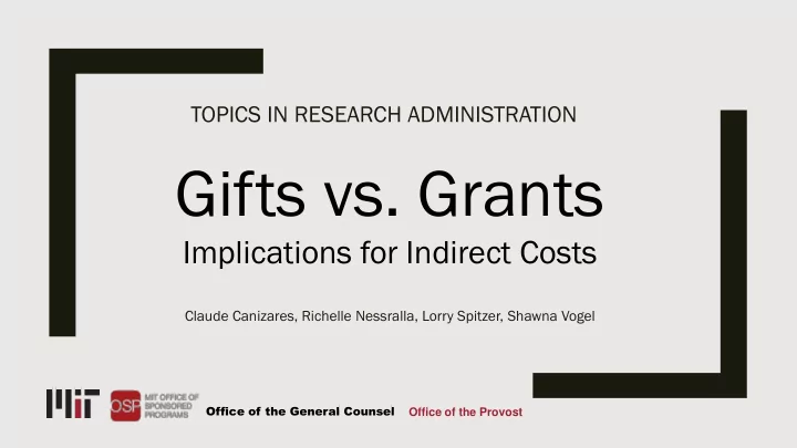 gifts vs grants