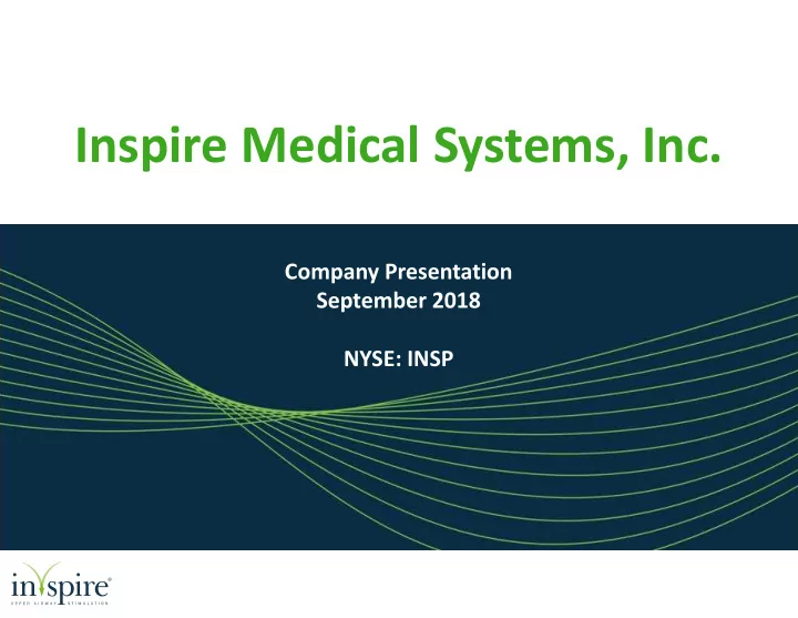 inspire medical systems inc