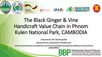 Kulen National Park, CAMBODIA  IA  Presented by: Ms. Bopreang KEN  Deputy Director, Department of