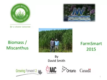 Biomass  /    FarmSmart                Miscanthus    2015    By