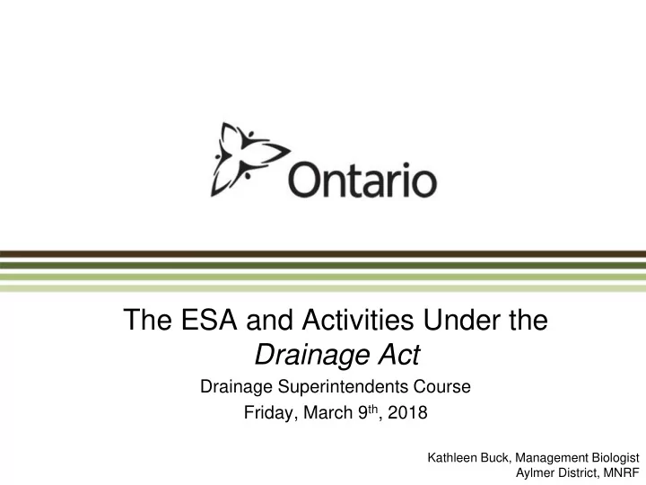 drainage act