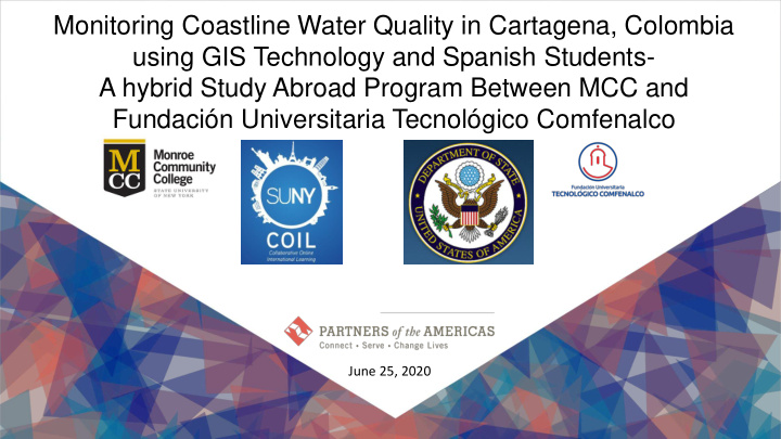 monitoring coastline water quality in cartagena colombia