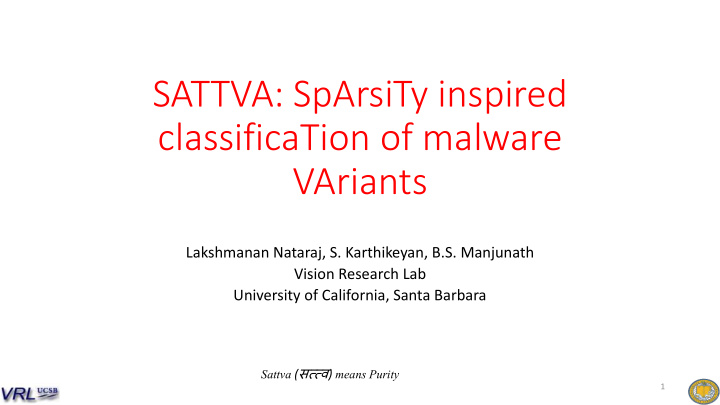 sattva sparsity inspired