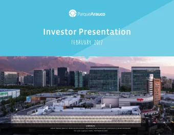Investor Presentation  FEBRUARY 2017  CONTACTS  SARAH INMON (HEAD OF INVESTOR RELATIONS) | EDUARDO