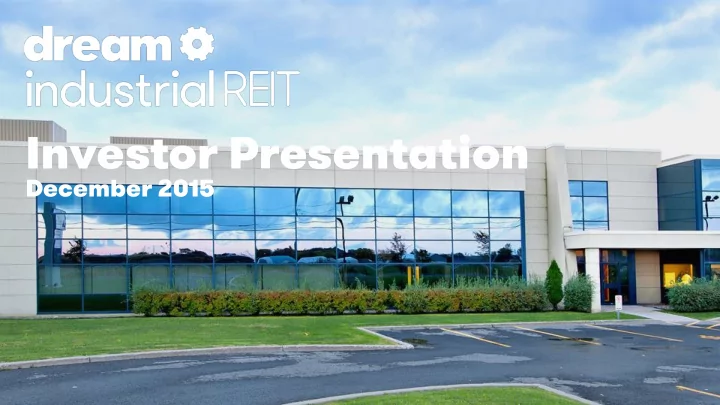 investor presentation