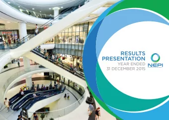 RESULTS  PRESENTATION  YEAR ENDED  31 DECEMBER 2015  Company profile  2  Highlights  3  Financial