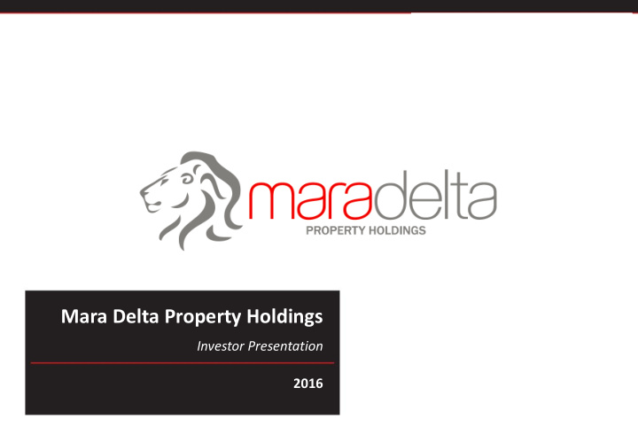mara delta property holdings