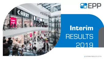 Interim  RESULTS  2019 | INTERIM RESULTS 2019  Agenda  Interim  Results 2019  Company and market