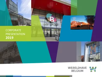 2019  Content  Wereldhave Belgium at a glance  01  The retail market in Belgium  02  Corporate