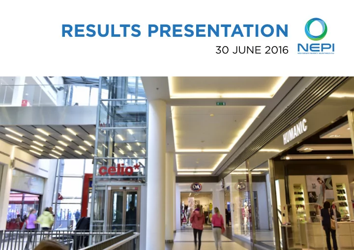 results presentation