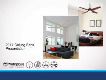 2017 Ceiling Fans  Presentation  Techno II   The contemporary 72 Techno II featuring a sleek